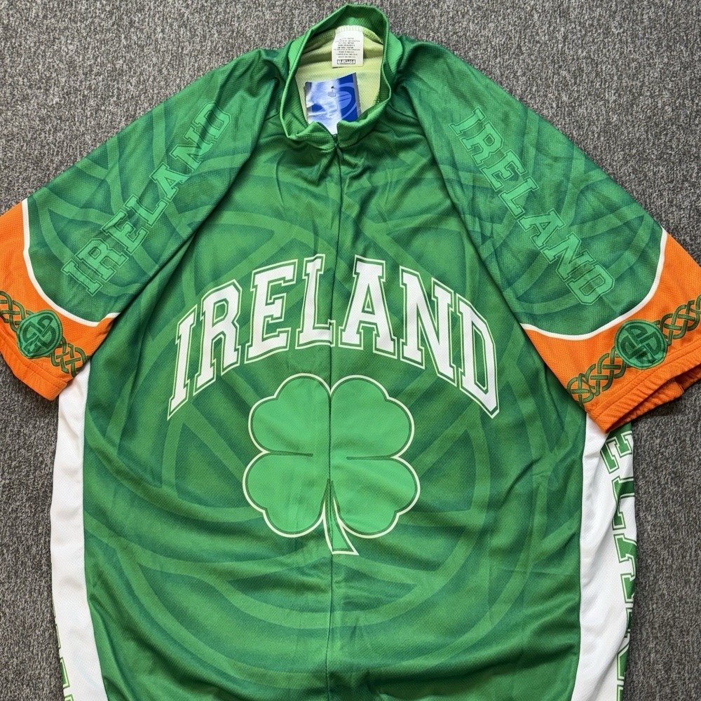 Ireland Performance‎ Cycling Jersey Mens XXL Shamrock Celtic Pockets